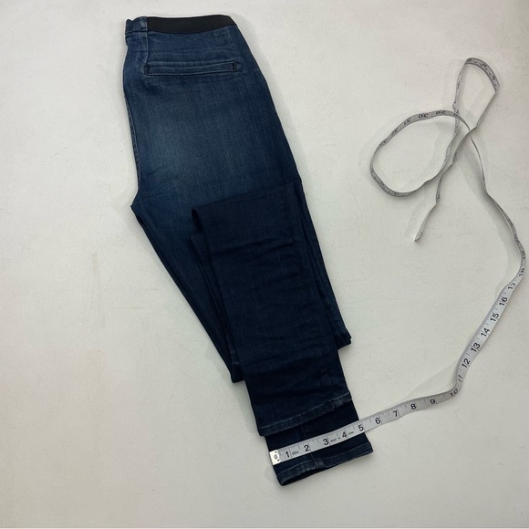 Helmut Lang Jeans Jeggins Size 26 Dark Blue Wash Skinny Jeans Elastic Waist - Picture 10 of 10